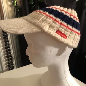 Converse cream  retro dad cap with navy and red stripes